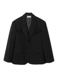 Ruffle Daddy Blazer [Black]